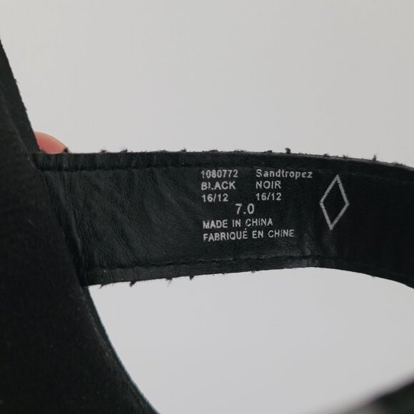 Black Leather Aerosoles Sandals-Size 7 - Picture 9 of 9